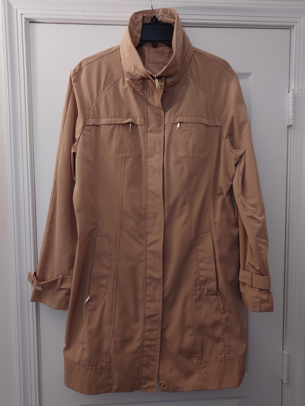 Calvin Klein Women's Camel/Tan Lightweight Trench Coat Size M